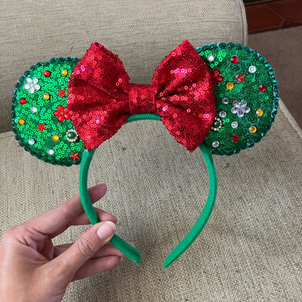 Disney sparkly ornament Christmas holiday ears